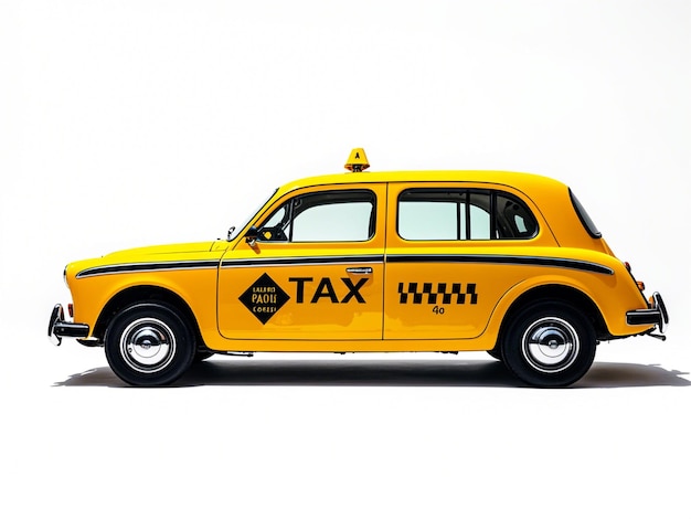 Photo a yellow taxi cab with the word taxi on the side