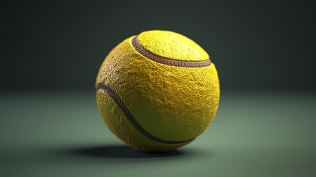 Yellow tennis ball tennis tournament healthy lifestyle Generated AI