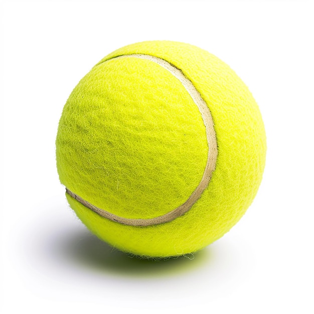 a yellow tennis ball with a white background and a white background