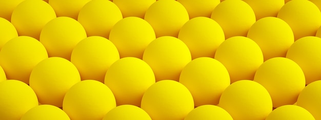 Yellow texture with repeated round bumps, spheric background, 3d rendering, panoramic image