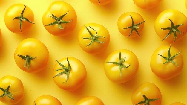 yellow tomato on yellow background