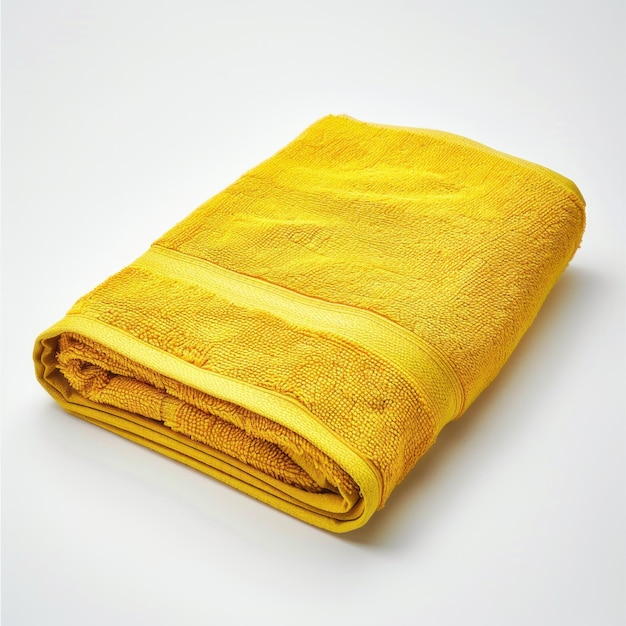 a yellow towel with the word  e  on it