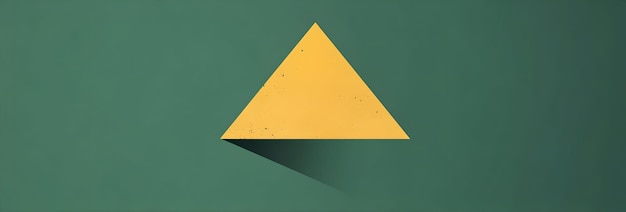 Photo yellow triangle on green