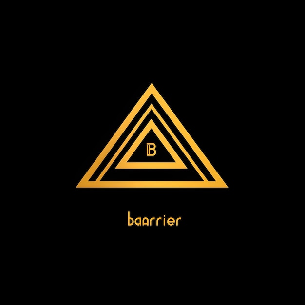 Photo a yellow triangle that says bar de bar de lager