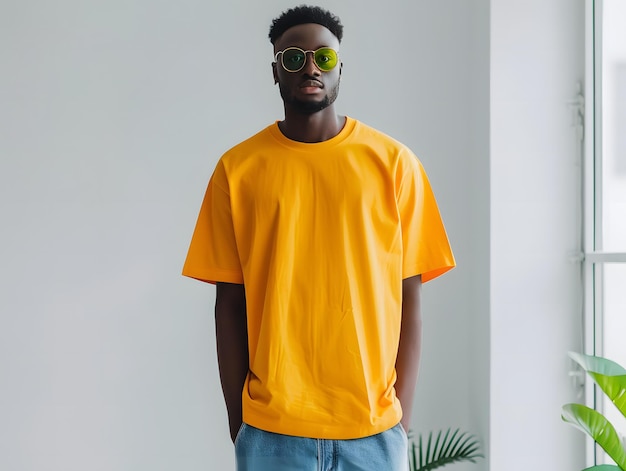 Yellow tshirt mockup