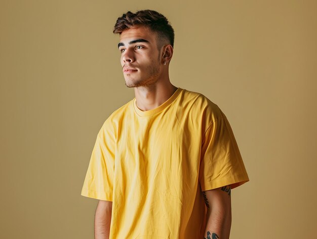 Yellow tshirt mockup