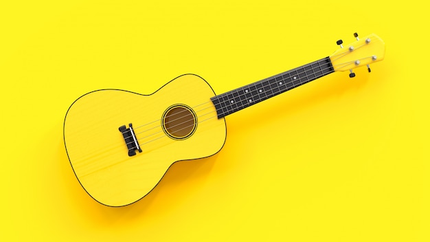 Yellow Ukulele Minimal concept