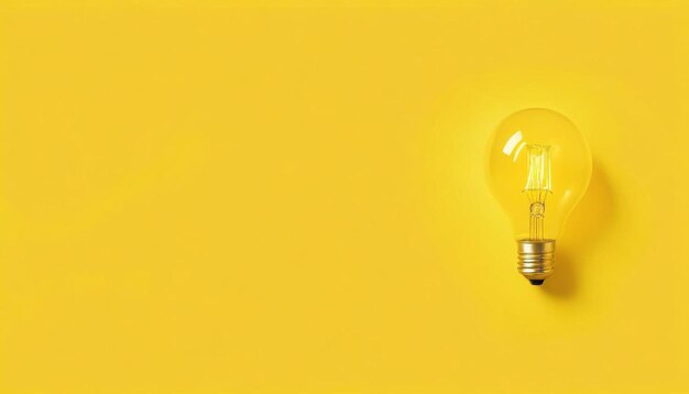 Photo a yellow wall with a light bulb on it