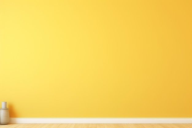 A yellow wall with a smooth matte finish and even color