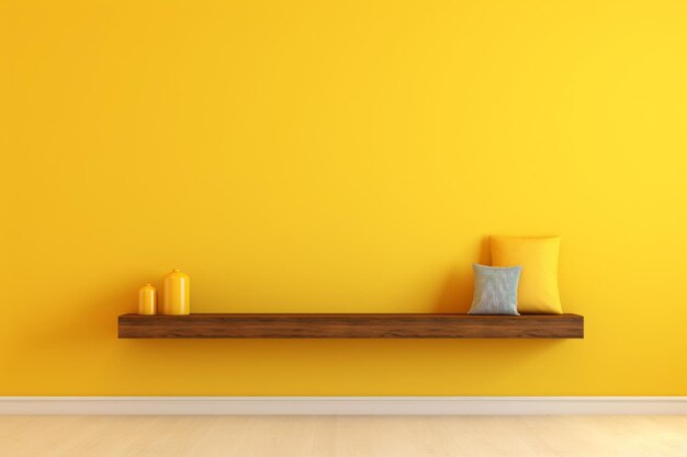 A yellow wall with a subtle horizontal gradient