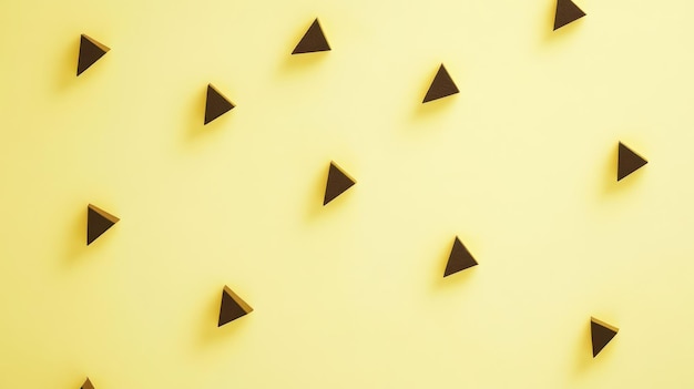 a yellow wall with triangles that say  triangle