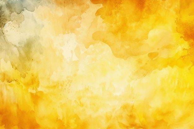 Yellow watercolor abstract background