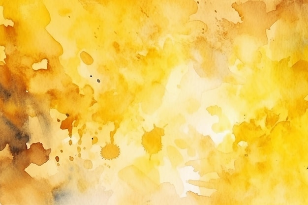 Yellow watercolor abstract background