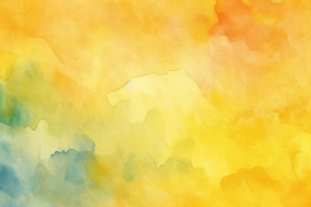 Yellow watercolor abstract background