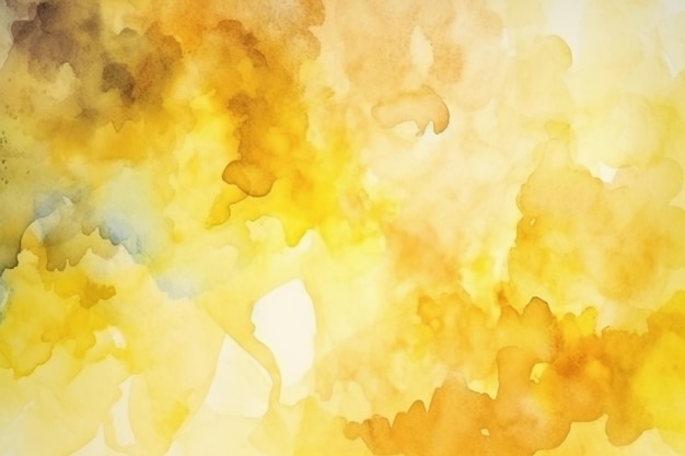 Yellow watercolor abstract background