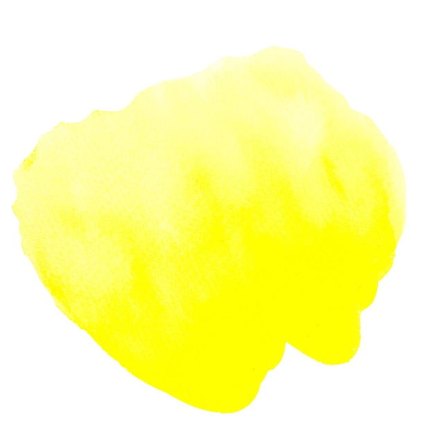 Yellow watercolor background with a blot and a blot.