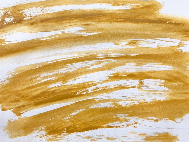 Yellow watercolor paint brush background