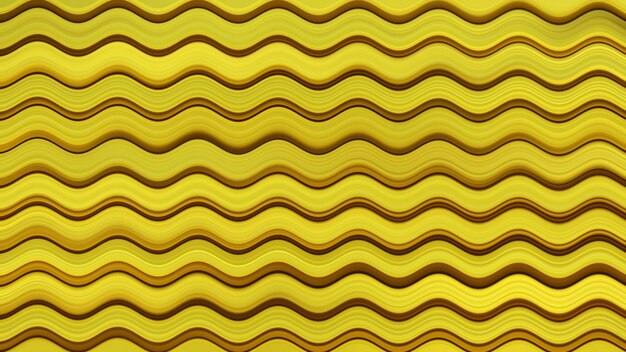 Photo a yellow wave pattern with a yellow background.