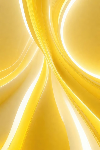 Yellow and white waves abstract background