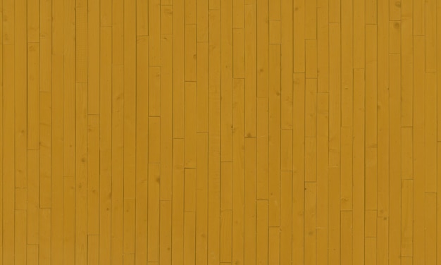 A yellow wood wall with a wooden fence.