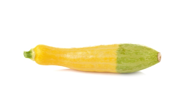 Yellow zucchini on white