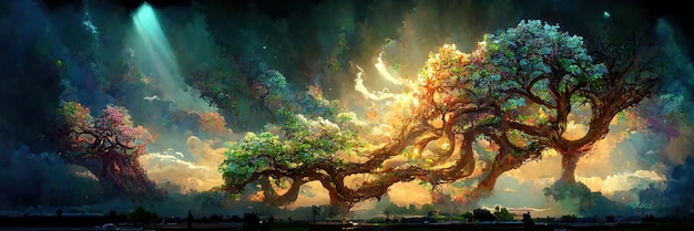 Yggdrasil from norse mythology known for being the tree of life.