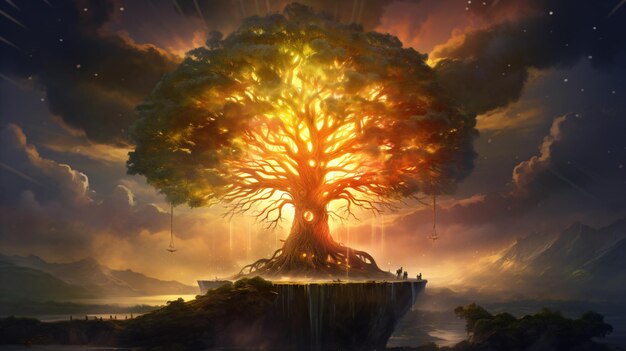 Yggdrasil the name of the tree of life in Norse myth