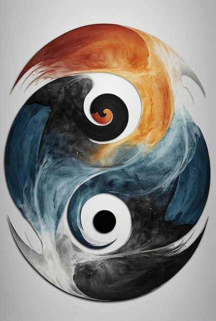 Photo yin and yang light and darkness harmony is around us