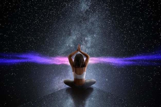 Yoga girl in universe