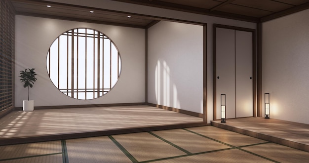 Yoga interior designcleaning minimalist room japan style 3D rendering