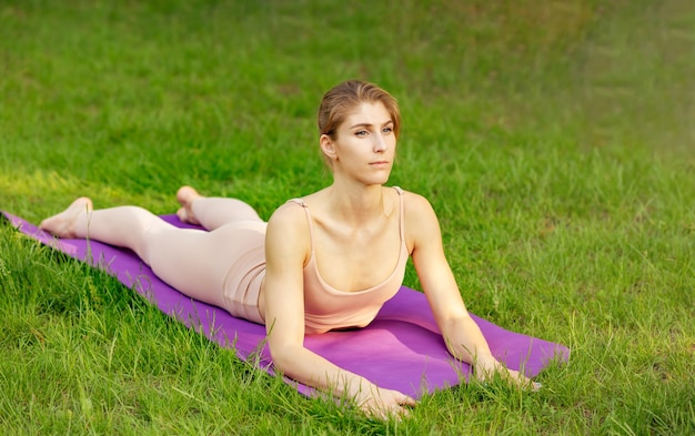 Yoga meditation in nature