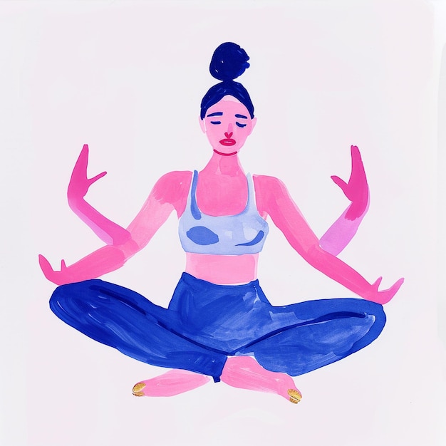 Photo yoga pose illustration