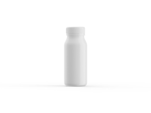 Yogurt drink bottle on white background