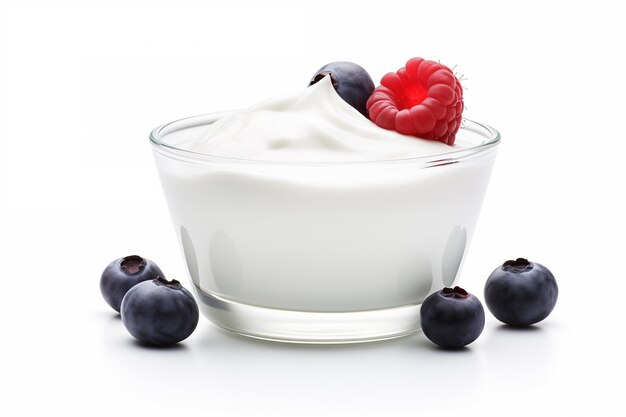 yogurt isolated white background