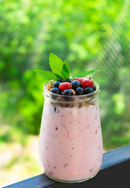 Yogurt with wild berries