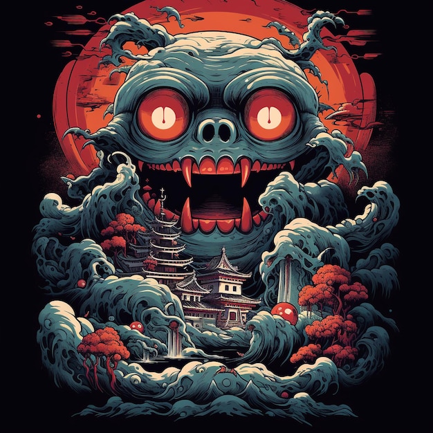 Yokai tshirt design