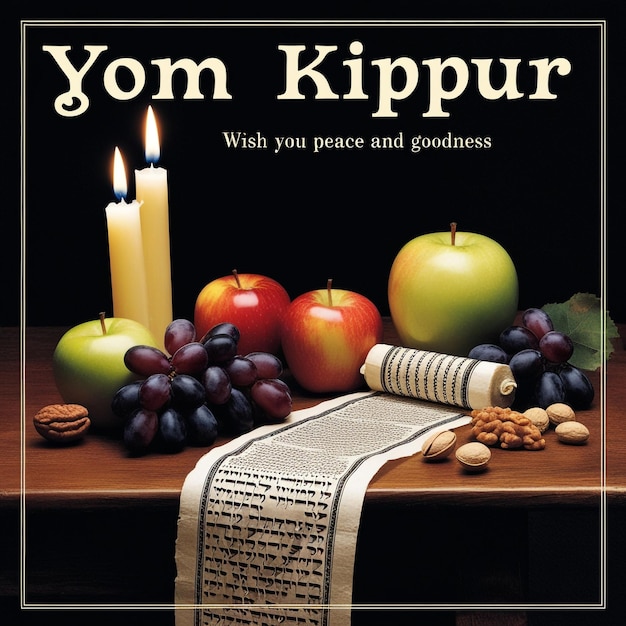 Yom Kippur Illustration Design Jewish Holiday Decorative Template for Greeting Cards and Posters