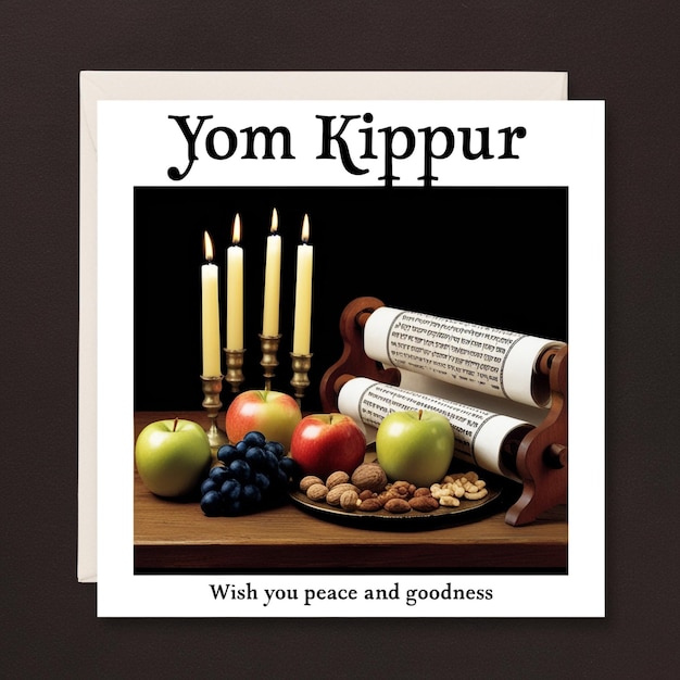 Photo yom kippur illustration design jewish holiday decorative template for greeting cards and posters