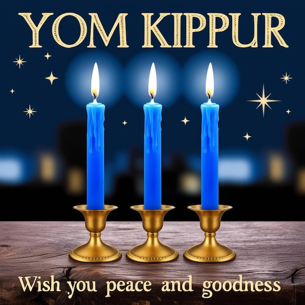 Yom Kippur Illustration Jewish Holiday Decorative Design for Greeting Cards