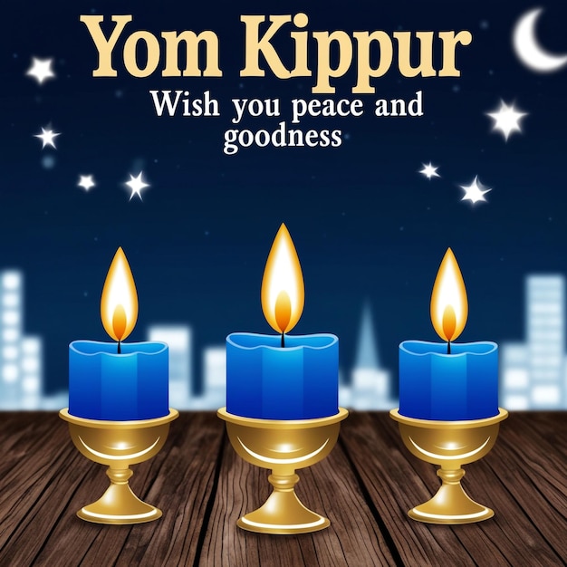 Yom Kippur Illustration Jewish Holiday Decorative Design for Greeting Cards