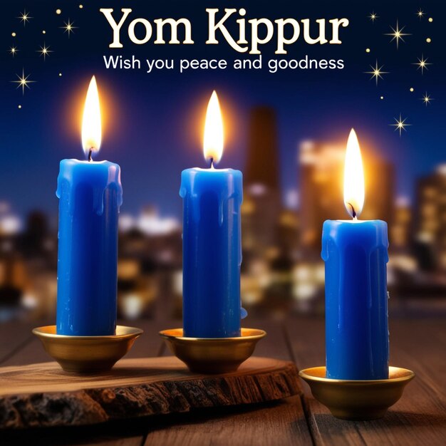 Photo yom kippur illustration jewish holiday decorative design for greeting cards