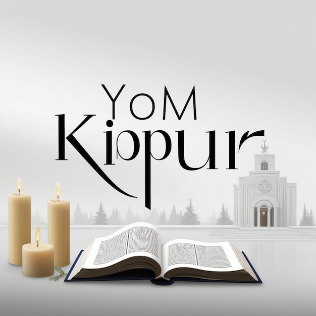 Yom Kippur template with traditional Jewish elements