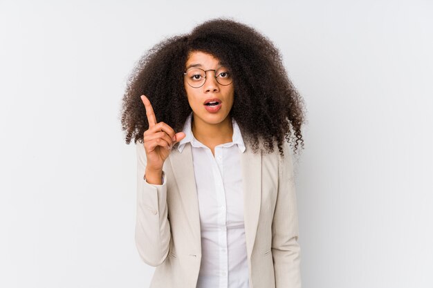 Young african american business woman having an idea