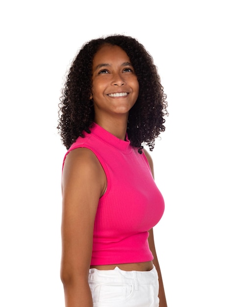 Young african american student girl standing