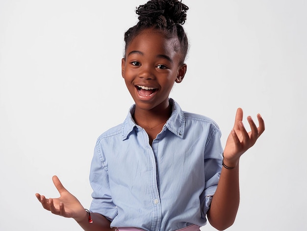 Young AfricanAmerican Woman of Generation Z Wearing Fashionable Outfit