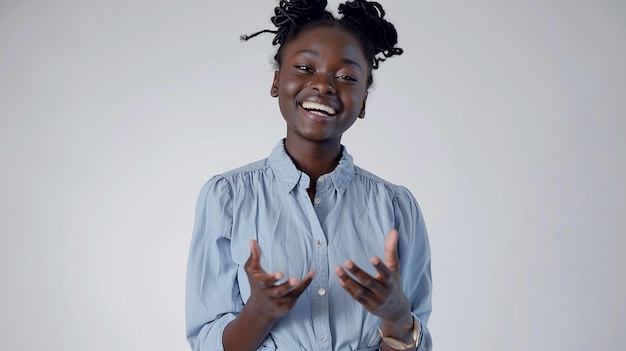 Young AfricanAmerican Woman of Generation Z Wearing Fashionable Outfit