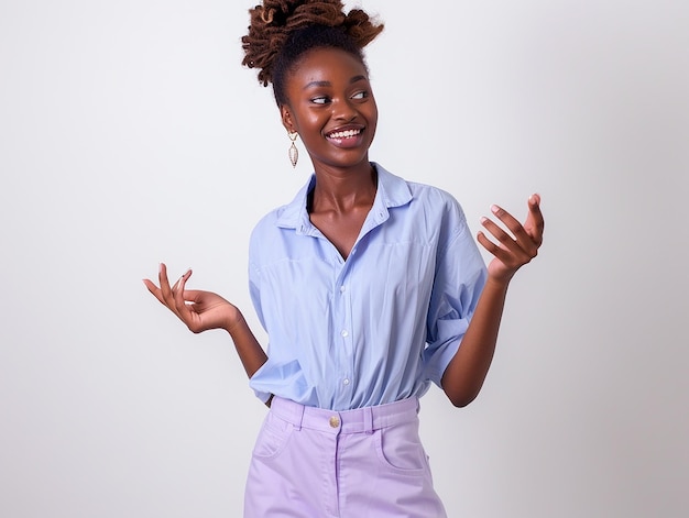 Young AfricanAmerican Woman of Generation Z Wearing Fashionable Outfit