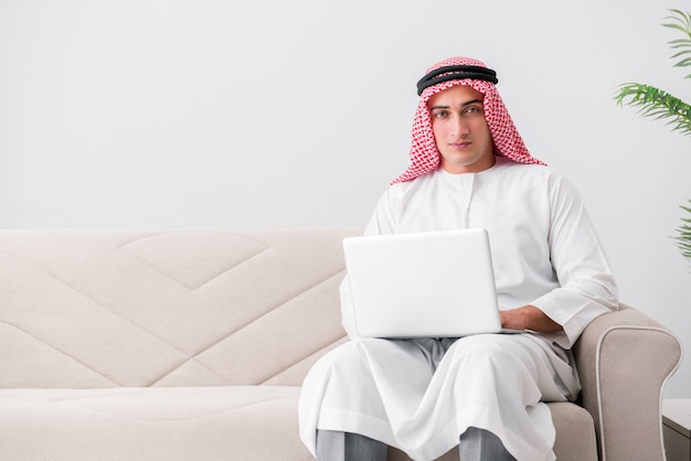 Young arab businessman in business concept