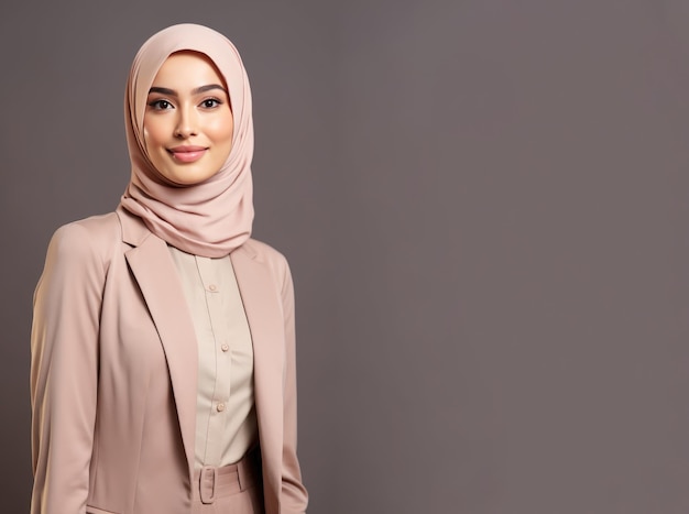 Young asian muslimah businesswoman with an air of confidence