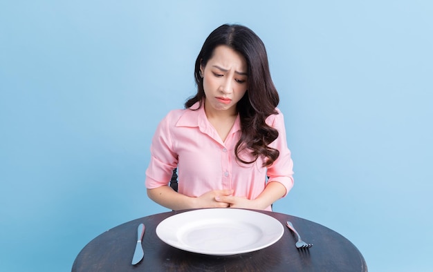 Young Asian woman eating eat concept